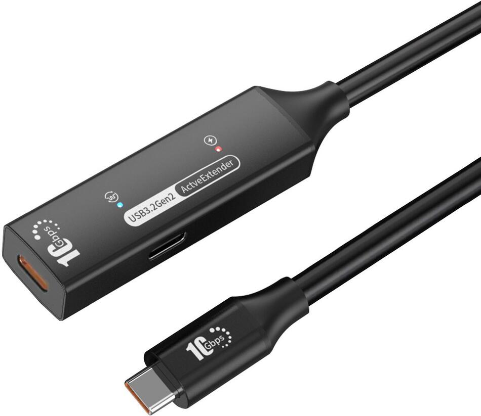 Kabel PremiumCord USB-C - USB-C repeater prodlužovací M/F 10Gbps, 7m