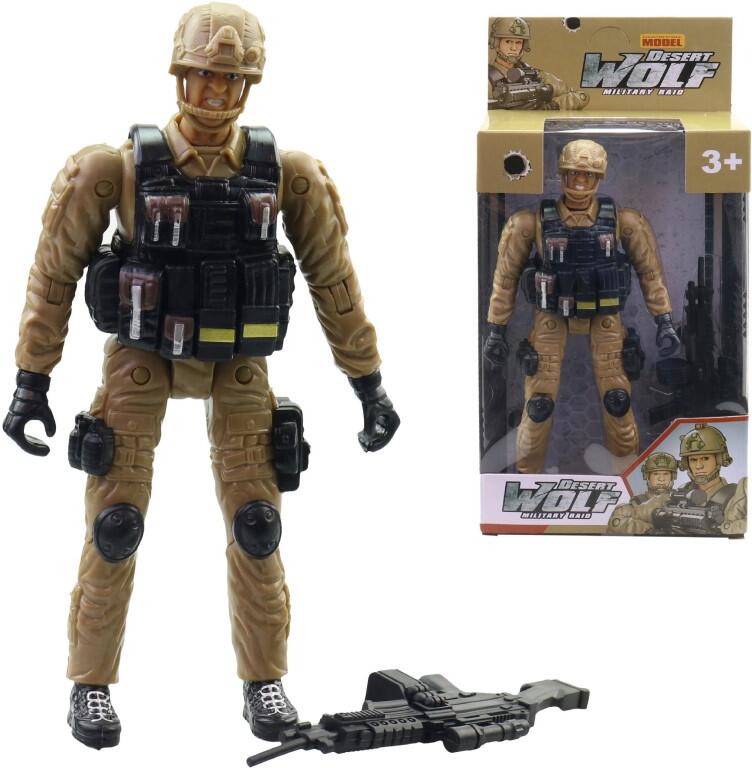 Figurka voják s příslušenstvím, 18 cm