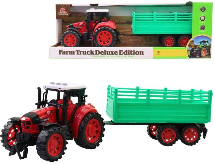 Traktor s přívěsem 40 x 10 x 14cm