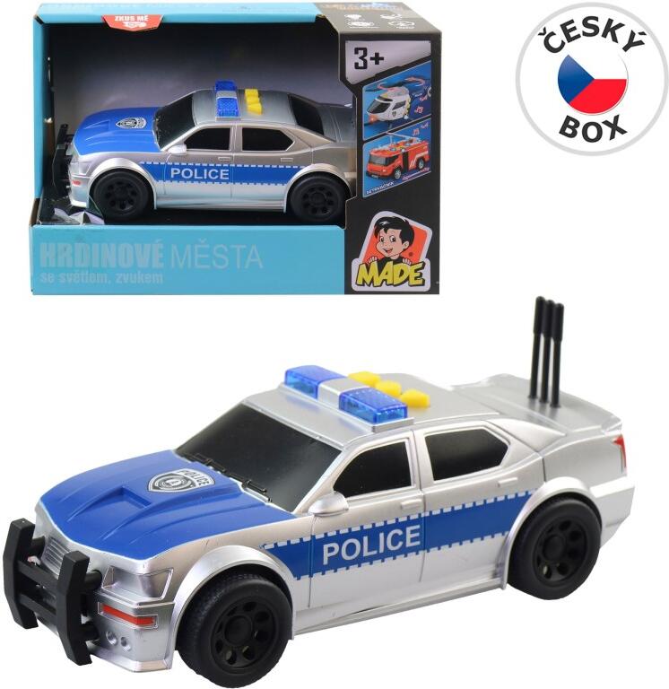 Auto policie, na baterie, světlo, zvuk