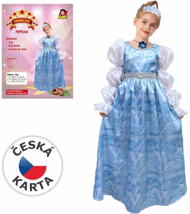 Šaty na karneval - Popelka, 110-120 cm