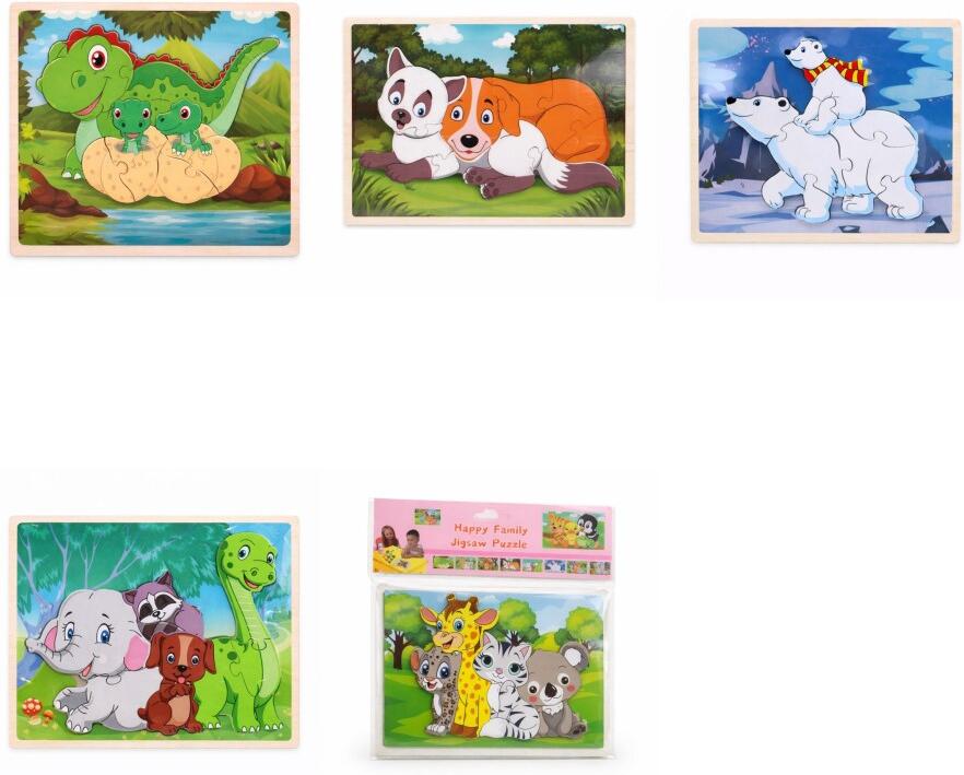 Puzzle zvířátka, 22,5 x 14,5 cm