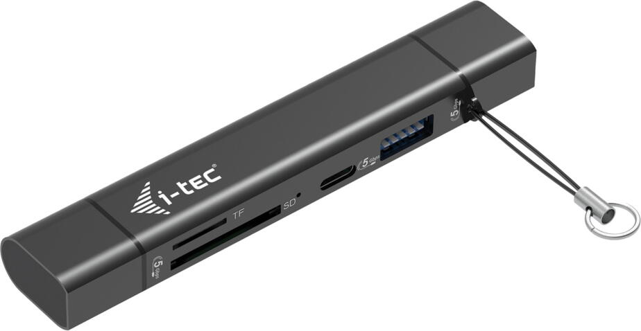 i-tec USB-C/USB-A Dongle SD, TF and 2x USB (1x USB-A, 1x USB-C) (CADONGLEUSBSD)