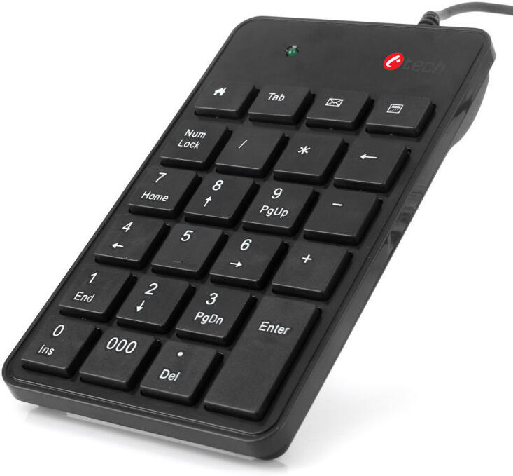C-TECH klávesnice KBN-01, numerická, 23 kláves, USB slim black