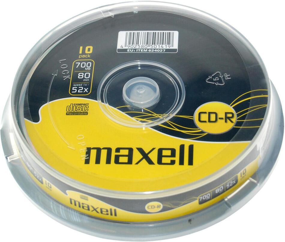 Disk MAXELL CD-R 700MB 52x 10SP
