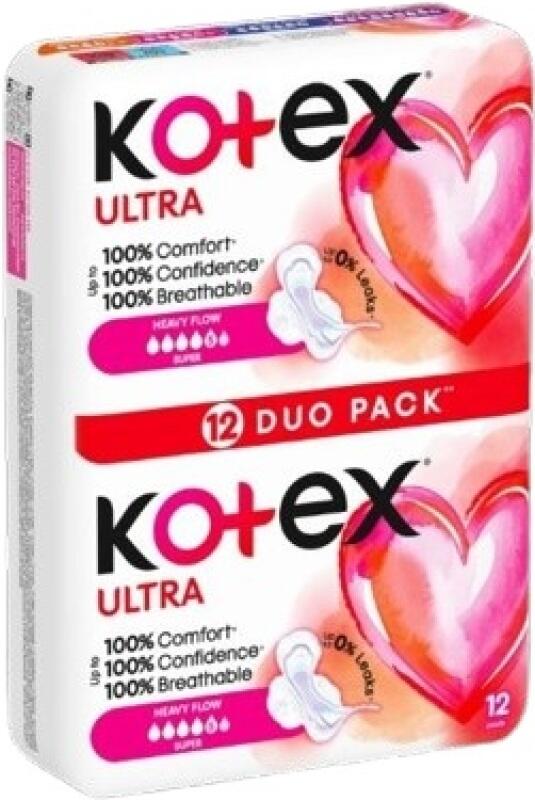 Kotex Ultra Super Duo Pack dámské vložky, 12 ks