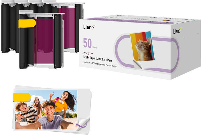 Fotopapír Liene 2x3", 50 listů + 5 inkoustových kazet