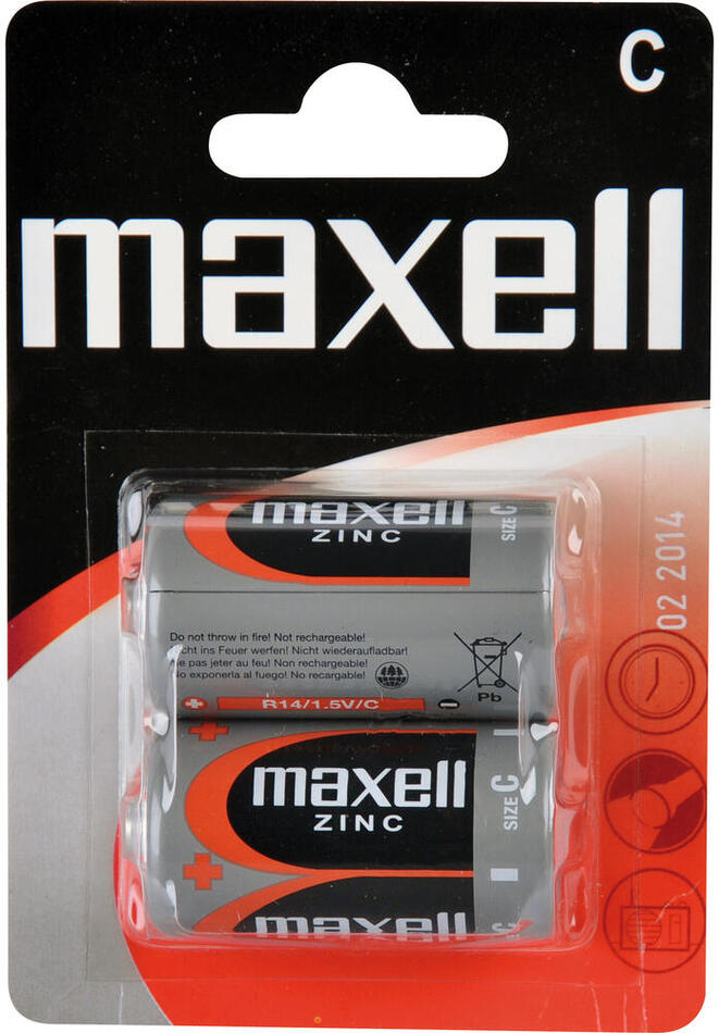 Baterie Maxell R14 2BP Zinc 2x C