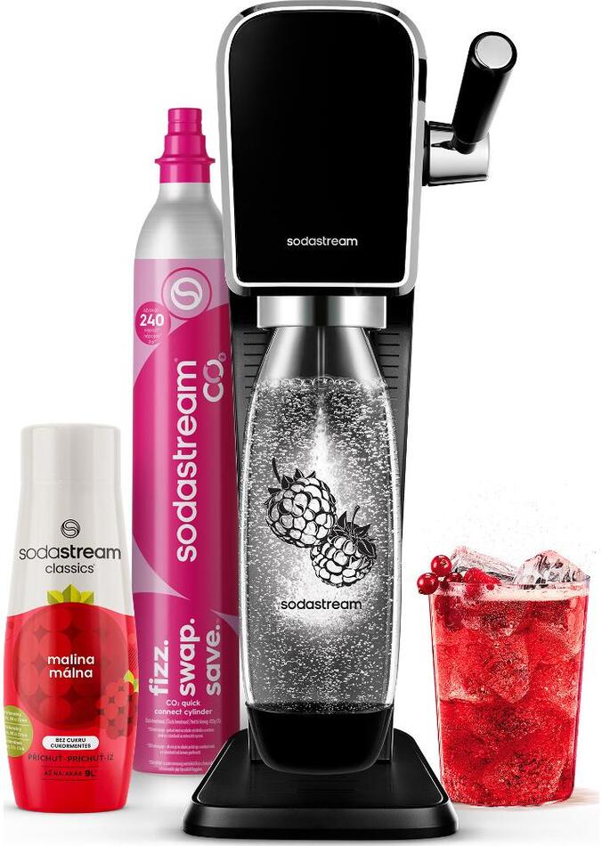 Výrobník sody SodaStream ART Black Malina Zero Mpack