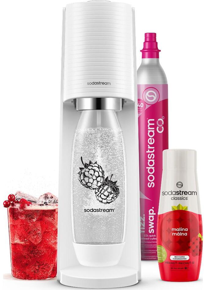 Výrobník sody SodaStream TERRA White Malina Zero Mpack