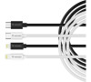 Verbatim Essentials Sync &amp; Charge USB-C na Lightning kabely, 2 ks, 100 cm, černý/bílý (32392)