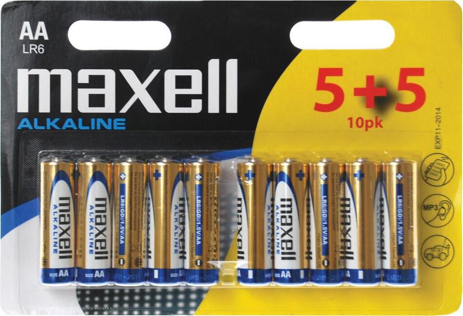 Tužková alkalická baterie Maxell LR6 10BP ALK 10x AA (R6)