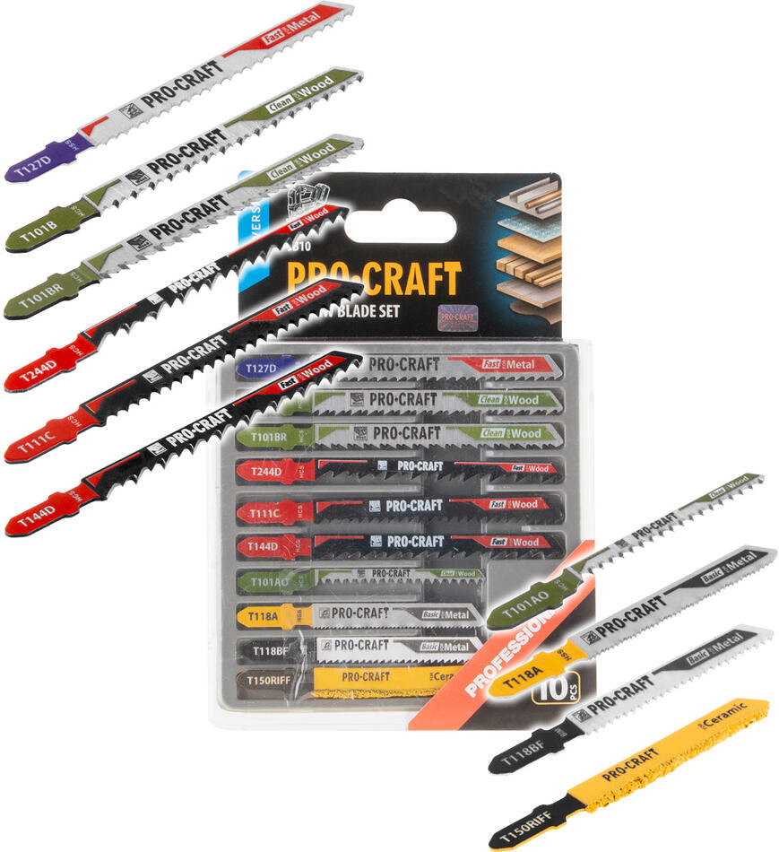 Sada pilových listů do přímočaré pily Procraft JB10 / JB10
