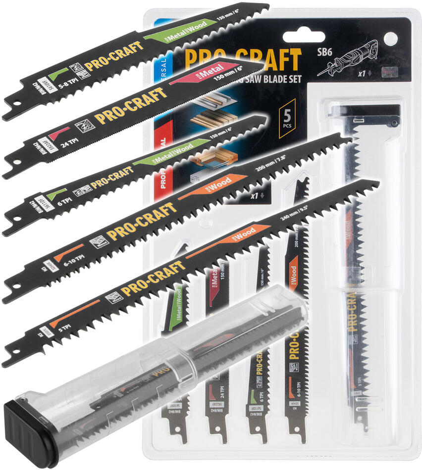 Sada pilových plátků do pily ocasky Procraft SB6 / SB6