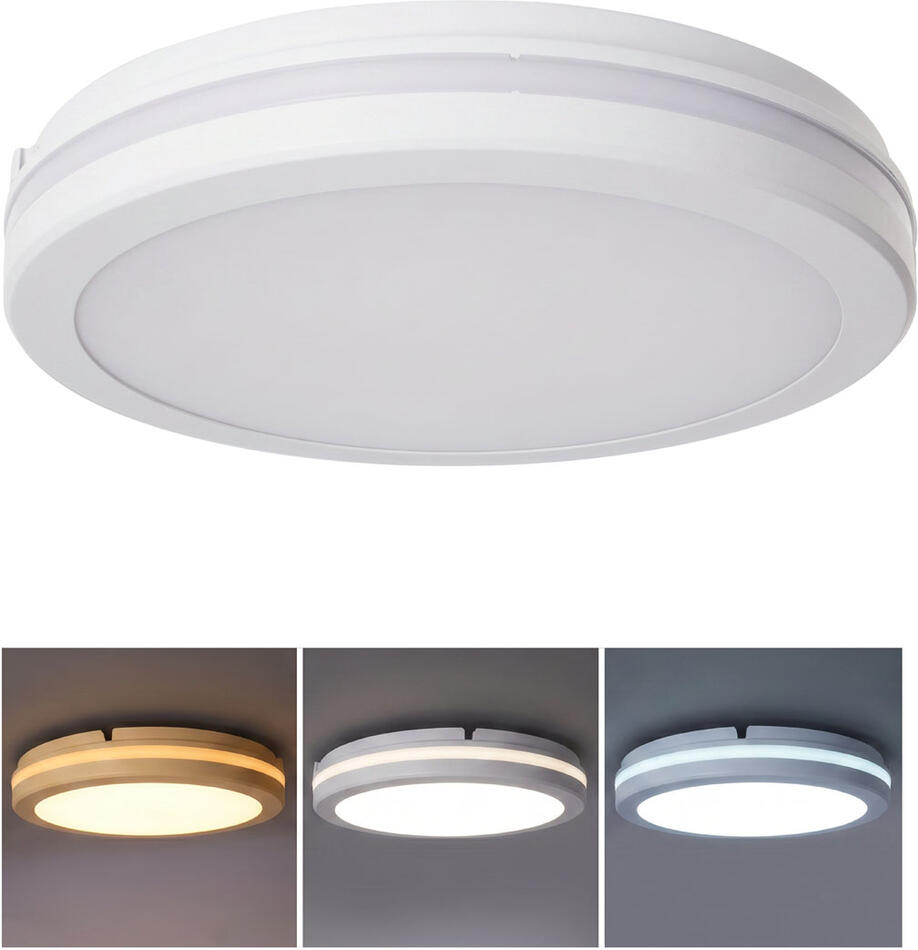 Solight LED osvětlení Gari, 26W, 2340lm, 3CCT, IP65, 30cm, bílá
