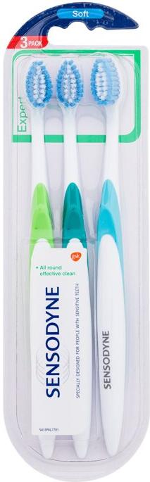 Klasický zubní kartáček Sensodyne Expert Soft, 3 ml (Trio)
