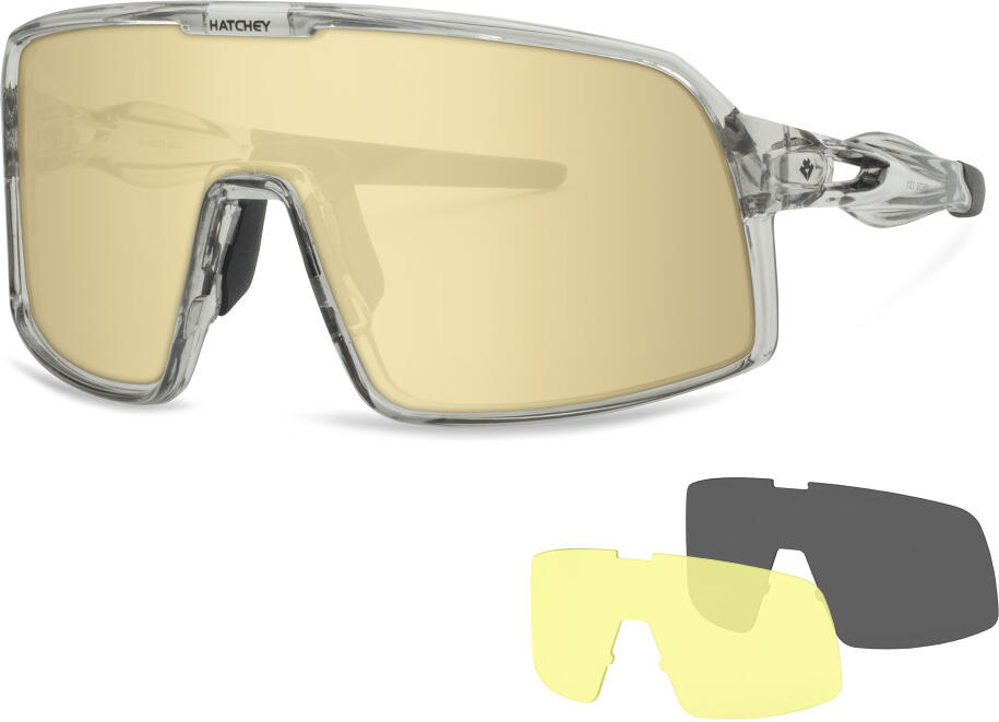 Hatchey Republic Plus k gold, smoke clear