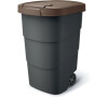Popelnice Prosperplast Wheeler 110 l antracit s hnědým víkem