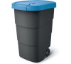 Popelnice Prosperplast Wheeler 110 l antracit s modrým víkem