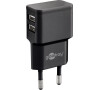 Adaptér 230V na 2x USB max.2,4A, černý