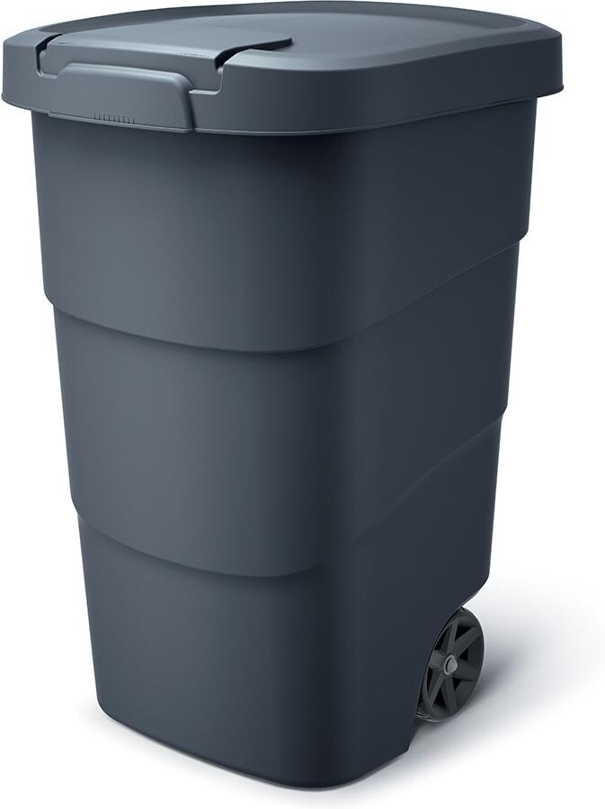 Popelnice Prosperplast Wheeler 95 l antracit, černé víko