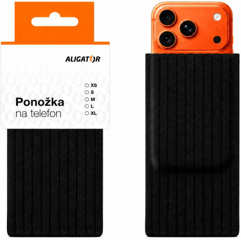 Aligator Ponožka na telefon XS, černá