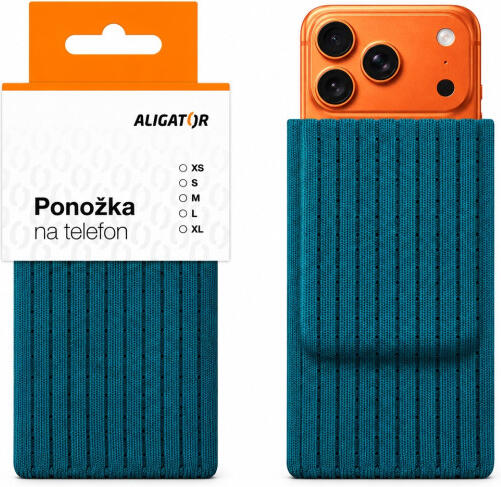 Aligator Ponožka na telefon L, tyrkysová