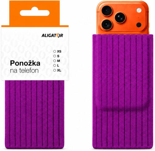 Aligator Ponožka na telefon XL, fialová