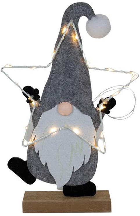 HIT plstěná figurka 35cm Santa LED světýlka