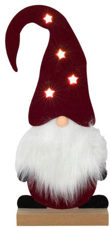 HIT plstěná figurka 35cm skřítek LED světýlka
