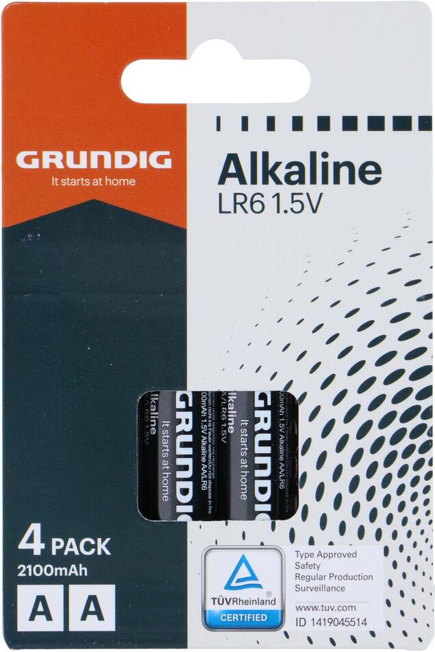 Baterie AA/LR6 Grundig ALKALINE 2100 mAh 4ks