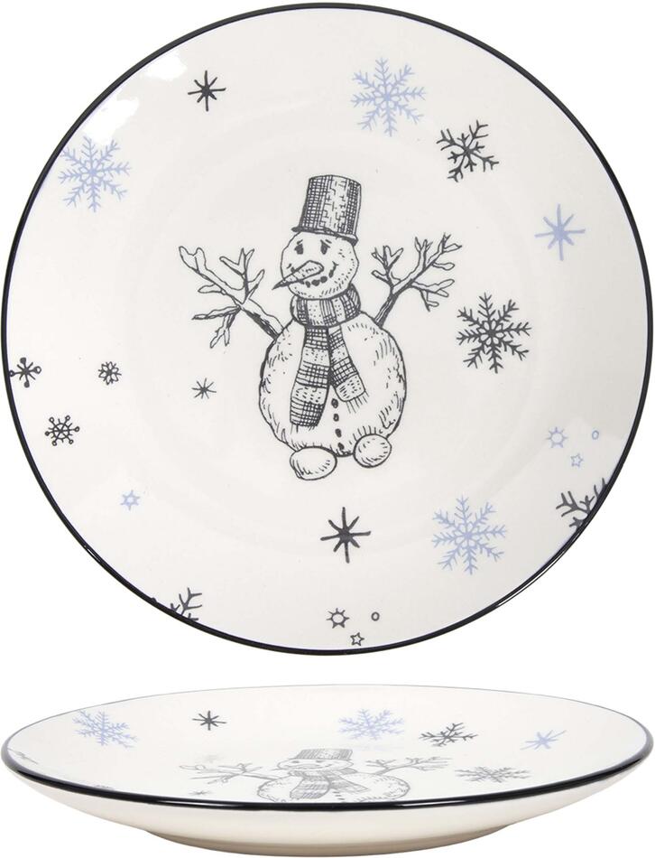 HIT keramický dezertní talíř 19cm sněhulák