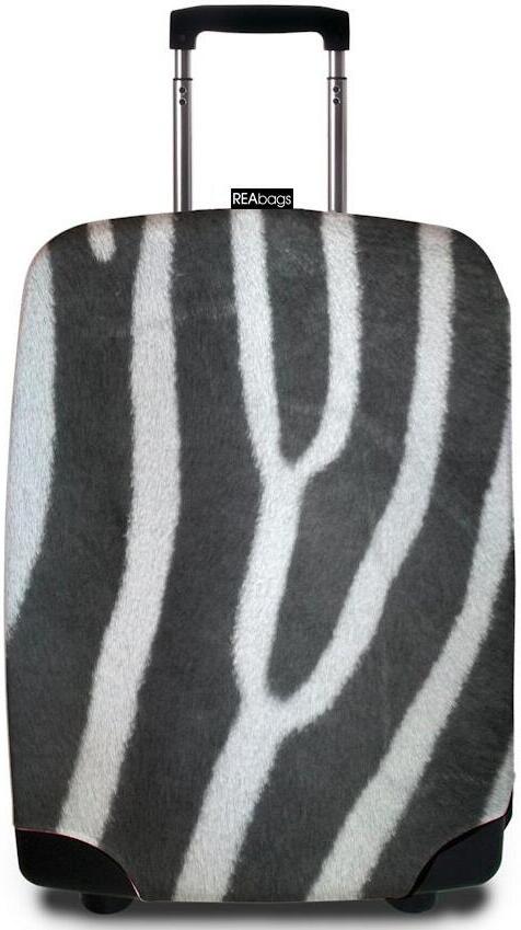 Obal na kufr REAbags Zebra - černá / bílá