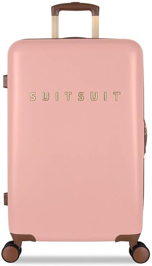 Plastový kufr SUITSUIT® Fab Seventies Coral Cloud M - růžová
