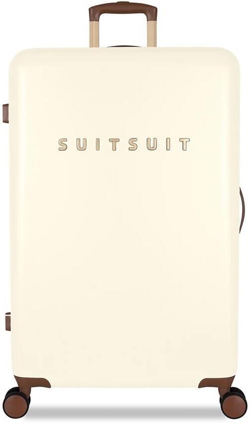 Plastový kufr SUITSUIT® Fab Seventies Antique White L - bílá