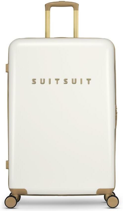 Plastový kufr SUITSUIT® Fusion White Swan L - bílá