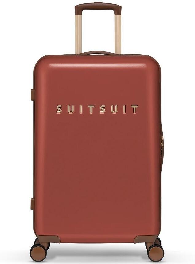 Plastový kufr SUITSUIT® Fab Seventies Red Ochre M - červená