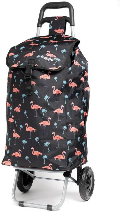 Nákupní taška HOPPA Flamingo - černá