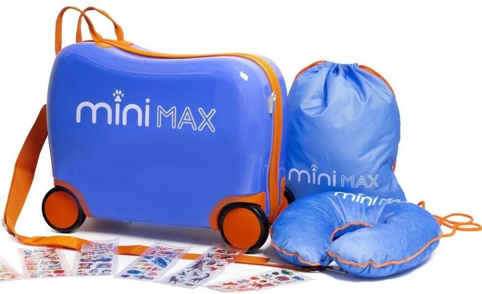 Dětský kufr AEROLITE MiniMax Ride-On - modrá