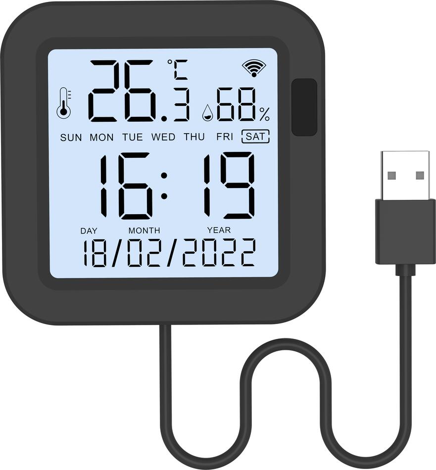 Immax NEO LITE Smart IR ovladač se senzory teploty a vlhkosti s LCD, WiFi