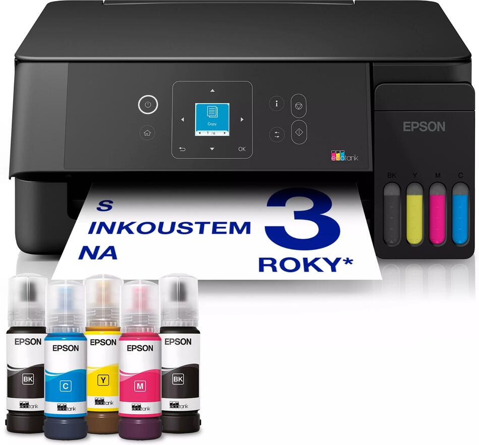 Epson EcoTank / L3360 / Tisk / Ink / A4 / LAN / WiFi / USB (C11CL63409)