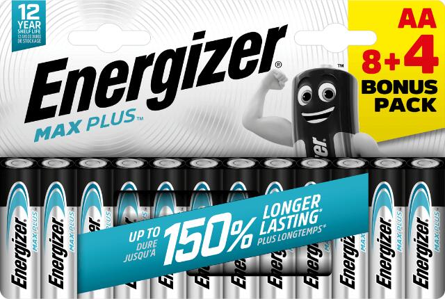 Baterie Energizer MAX PLUS AA 8+4 ks