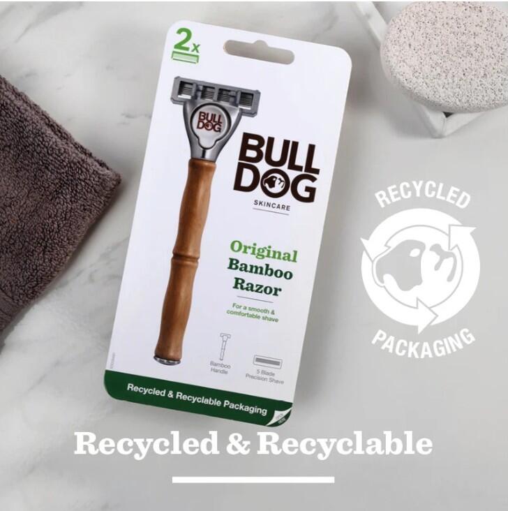 Holící strojek Bulldog Original Bamboo + 2 náhradní hlavice