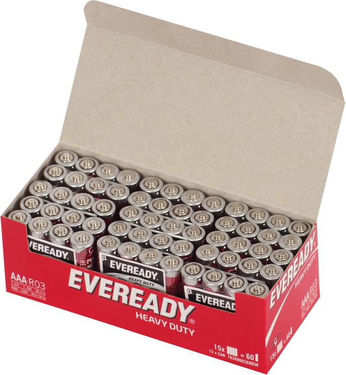 Energizer baterie Eveready (Wonder) AAA zinkochloridová baterie - 60 ks