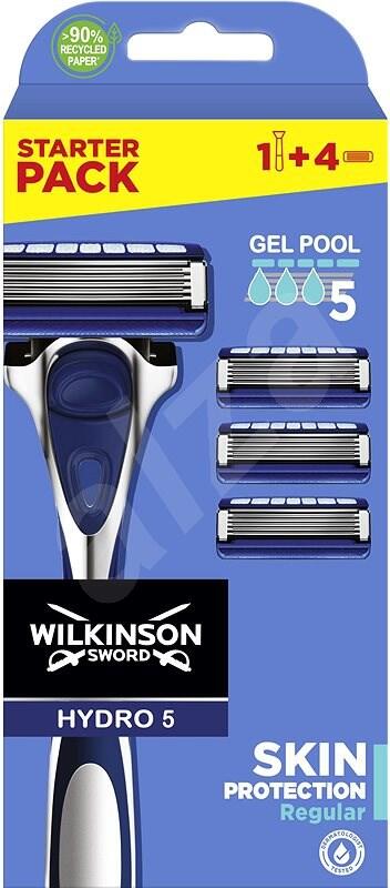 Wilkinson Sword holící strojek Wilkinson Hydro 5 Protection Regular Clampack - strojek + 4 náhradních hlavice