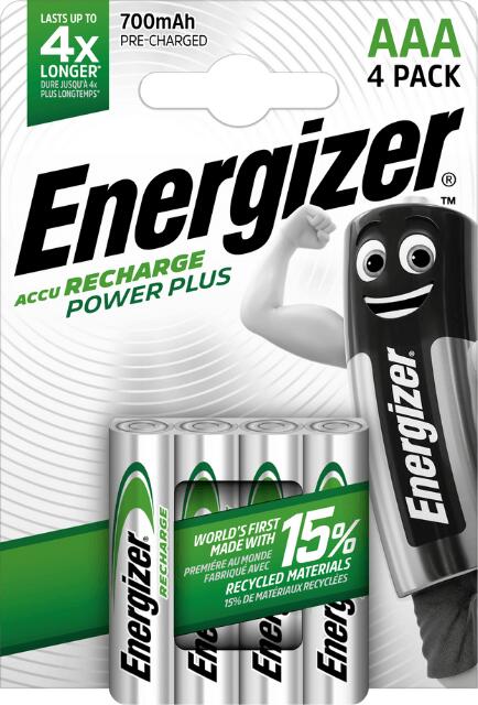 Nabíjecí baterie Energizer AAA - 700 mAh POWER PLUS - 4 ks