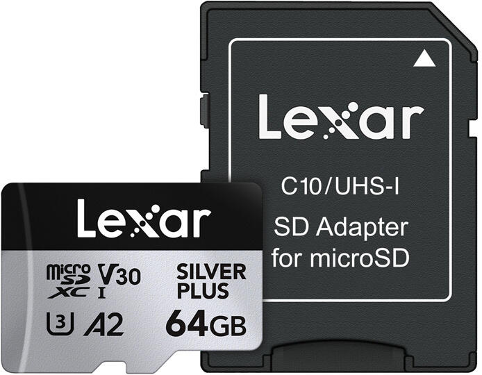 Karta paměti Lexar High-Performance Silver Plus microSDXC 64GB + adaptér