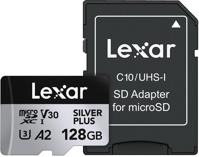 Karta paměti Lexar High-Performance Silver Plus microSDXC 128GB + adaptér