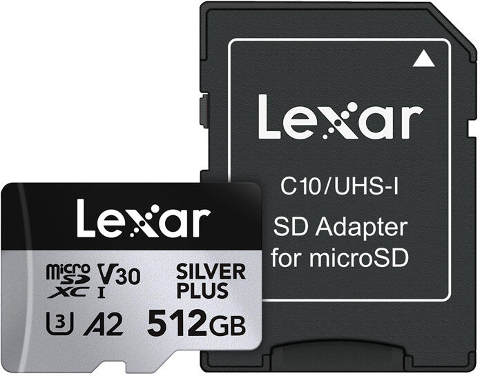 Karta paměti Lexar High-Performance Silver Plus microSDXC 512GB + adaptér