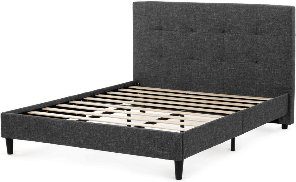 Dvoulůžková postel, látka, šedá, BED-M160 GREY2 Autronic